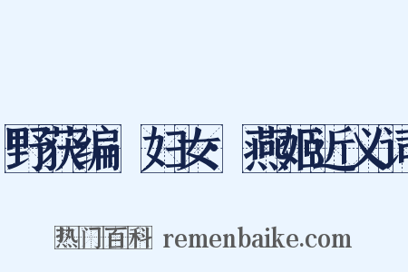 野获编·妇女·燕姬近义词是什么意思的图片